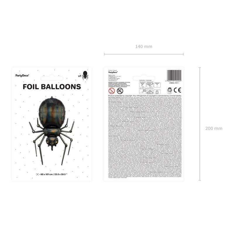 Jumbo Spider Foil Balloon