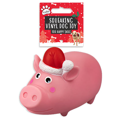 Large Squeaking Christmas Pig