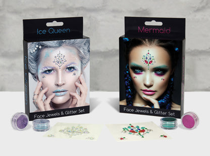 Mermaid Face Jewels and Glitter Set