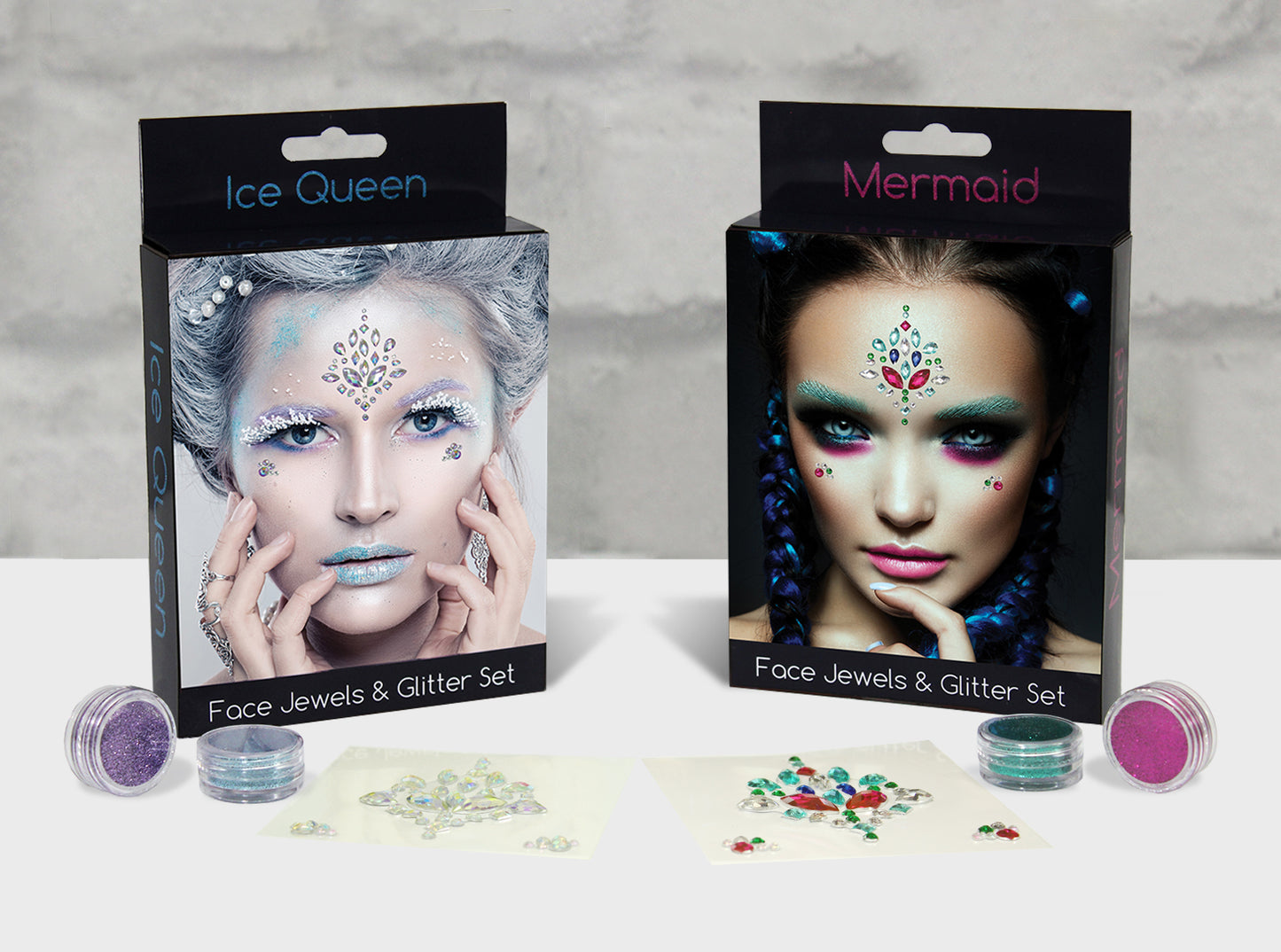 Mermaid Face Jewels and Glitter Set