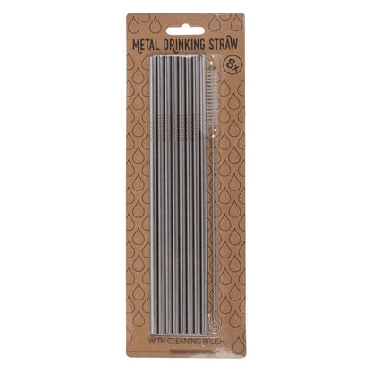 Reusable Metal Straws with Cleaning Brush
