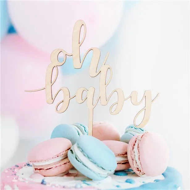 Oh Baby Wooden Cake Topper