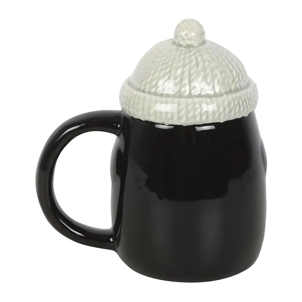 Penguin Shaped Mug with Bobble Hat Lid