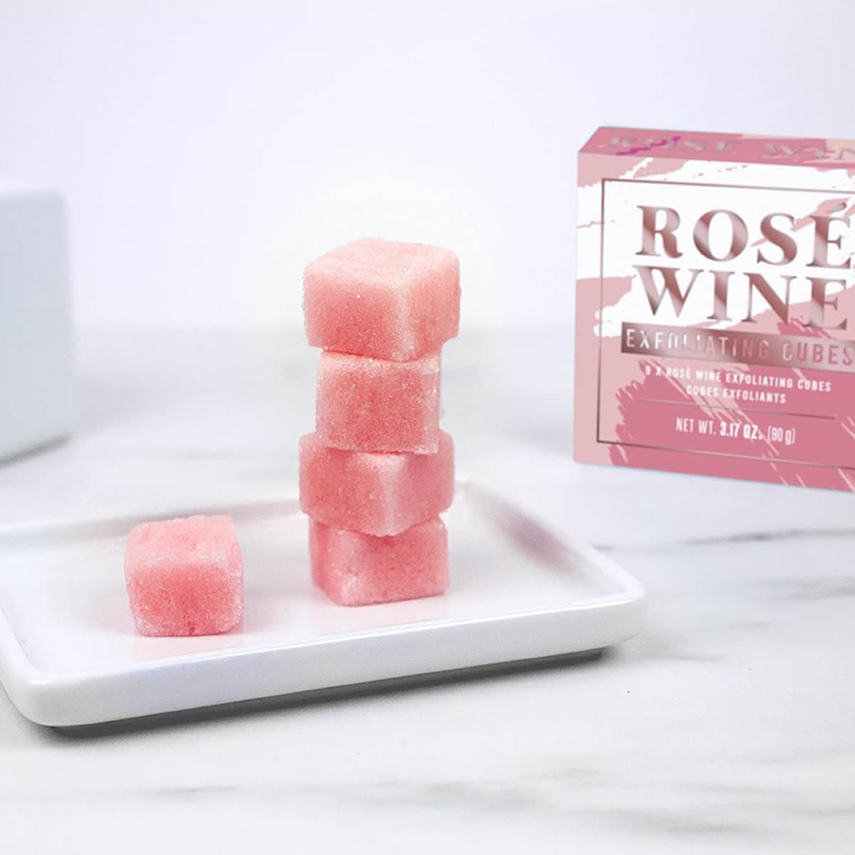 Rosé Wine Exfoliating Cubes