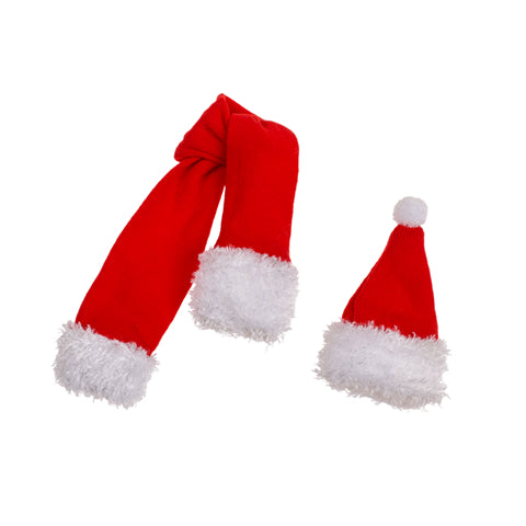 Santa Clause Bottle Hat and Scarf