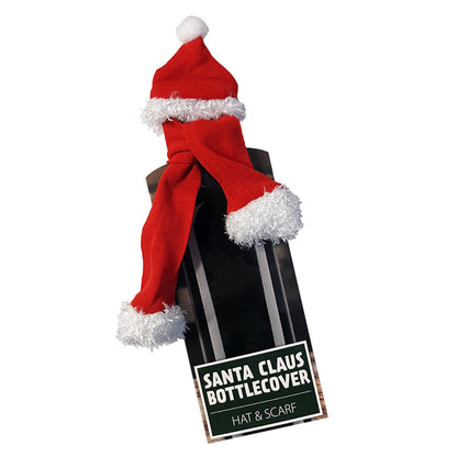 Santa Clause Bottle Hat and Scarf