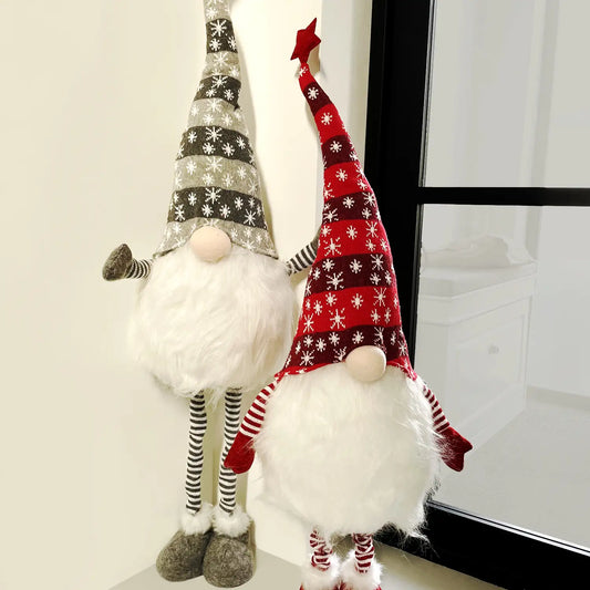 85cm LED Extendable Santa Gonk, Red or Grey