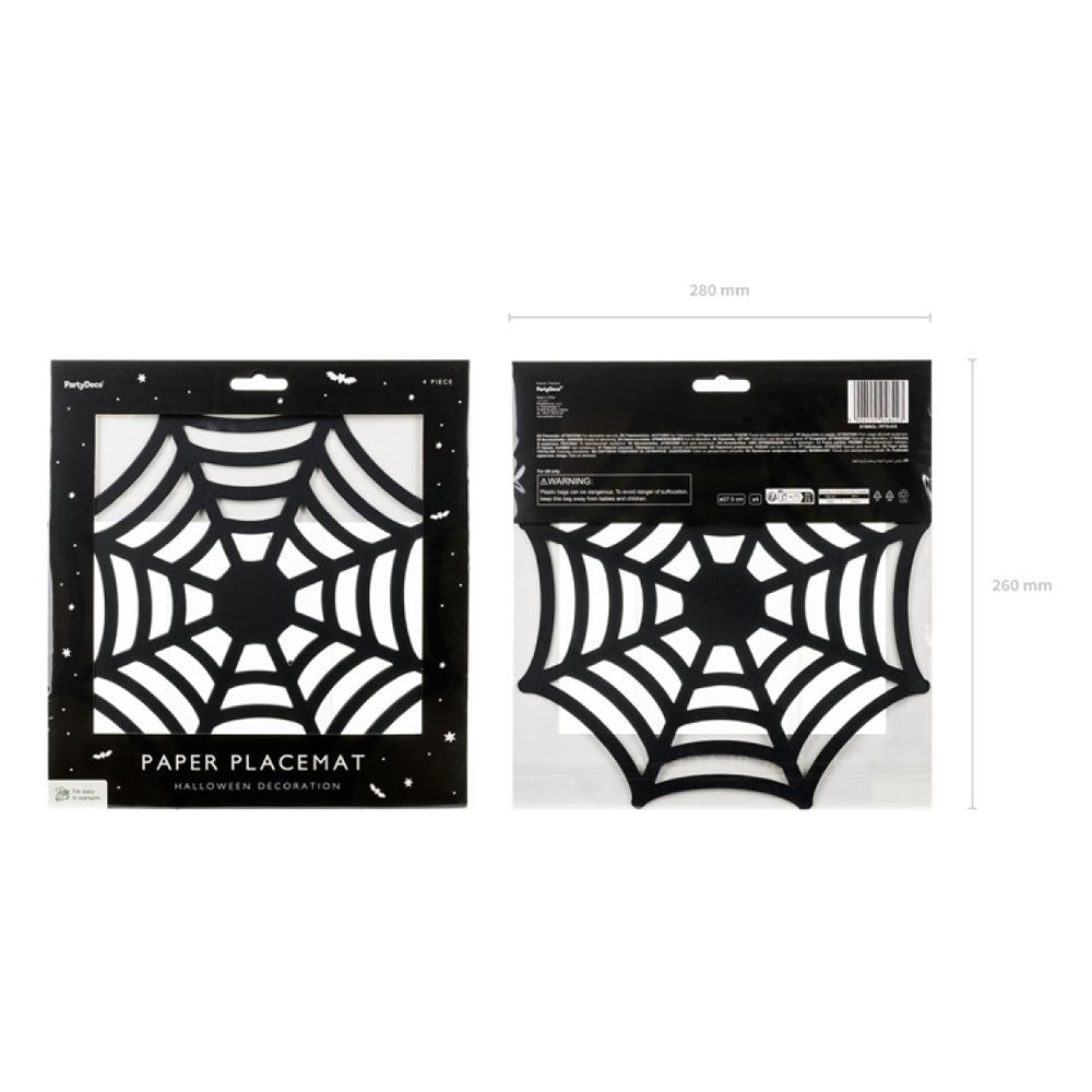 Spider Web Plate Mats, Set of 4