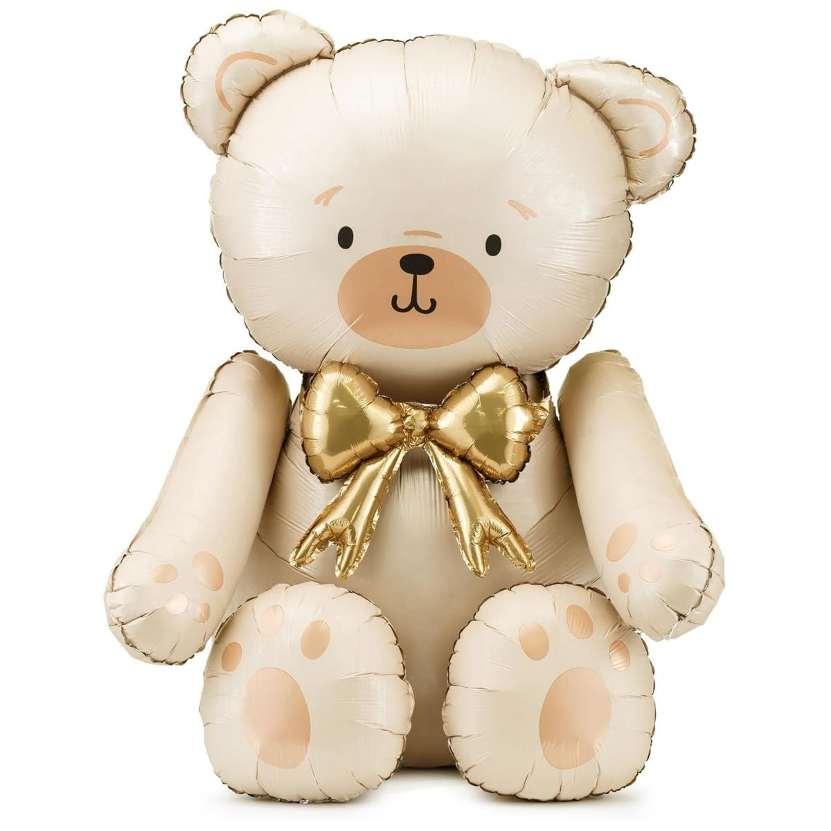 Standing Giant Cream Teddy Bear Foil Balloon