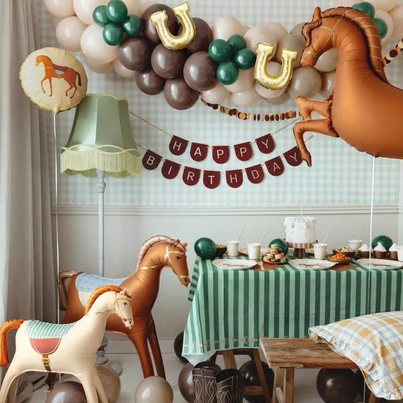 Standing Horse Foil Balloon - Brown
