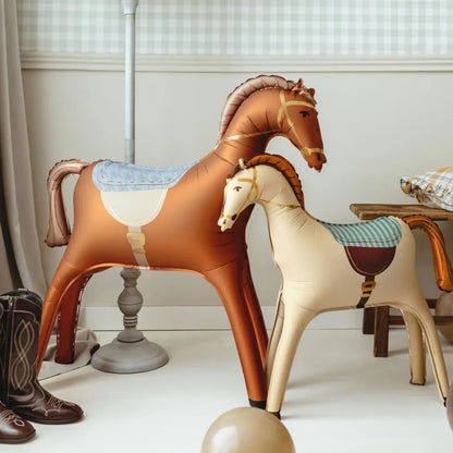 Standing Horse Foil Balloon - Brown