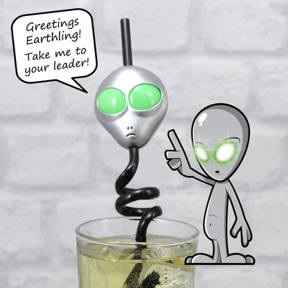 Talking Alien Message Straw