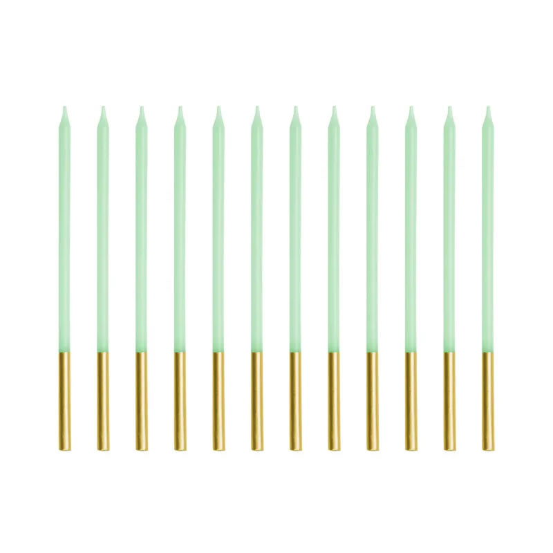 Tall Pastel Green Candle
