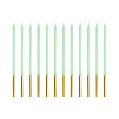 Tall Pastel Green Candle