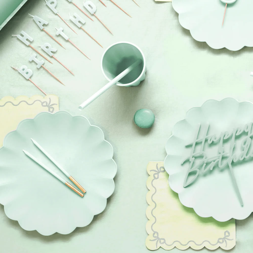 Tall Pastel Green Candle