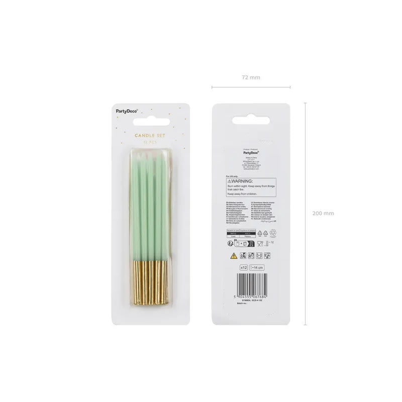 Tall Pastel Green Candle