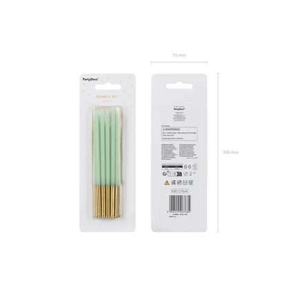 Tall Pastel Green Candle