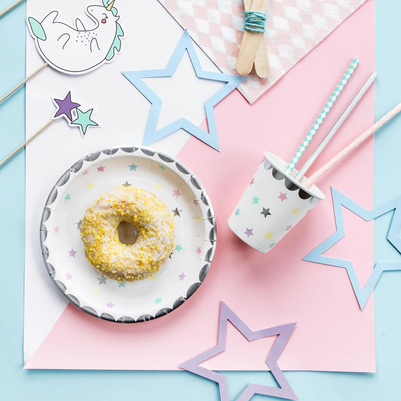 Unicorn Stars Paper Cups