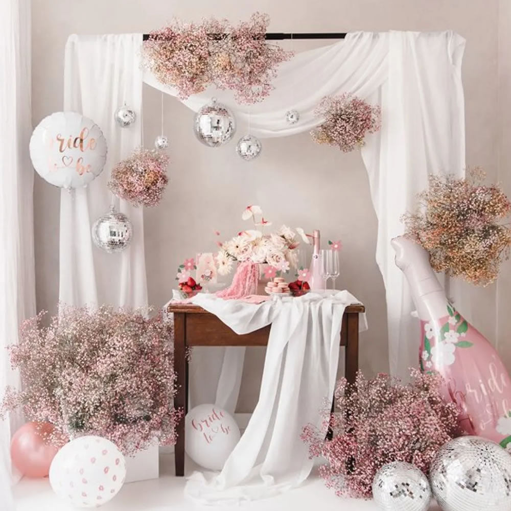 White and Rose Gold Bride to Be Balloon