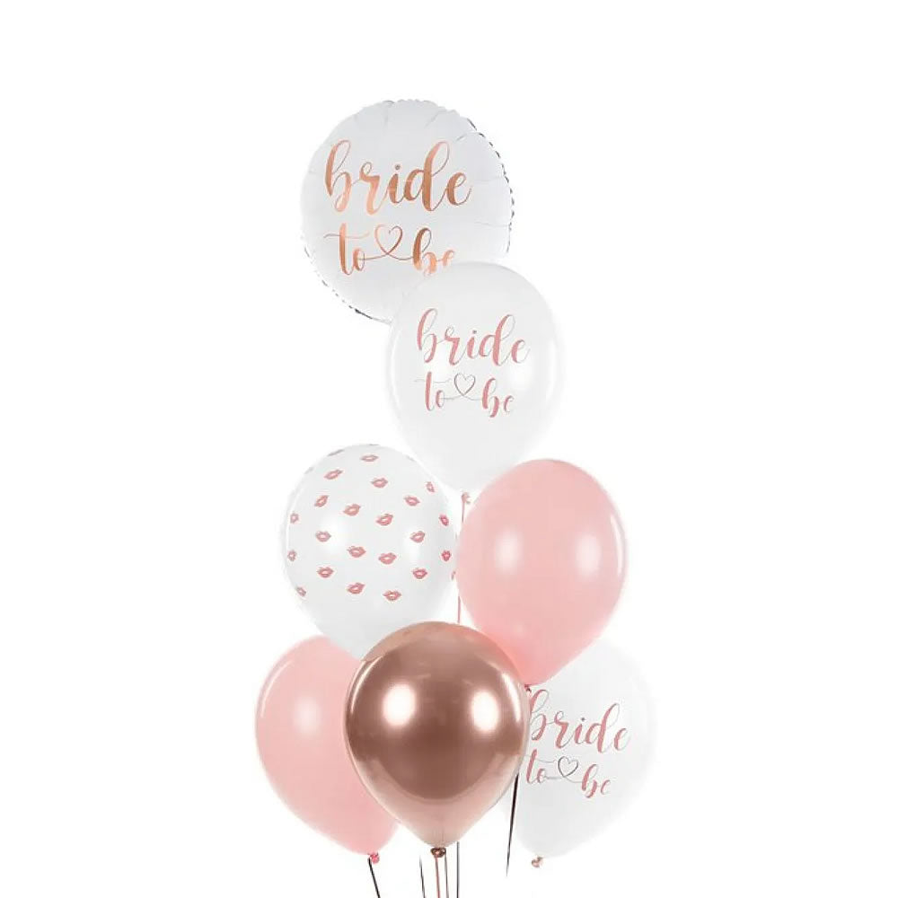 White and Rose Gold Bride to Be Balloon