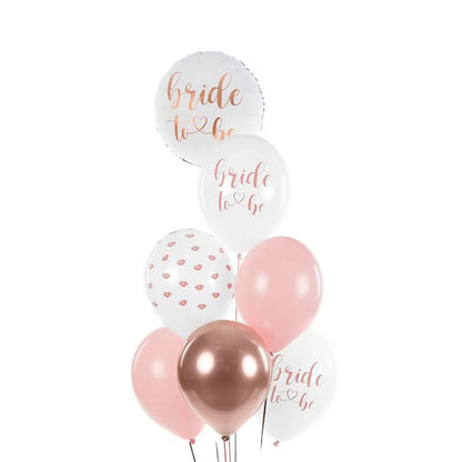 White and Rose Gold Bride to Be Balloon