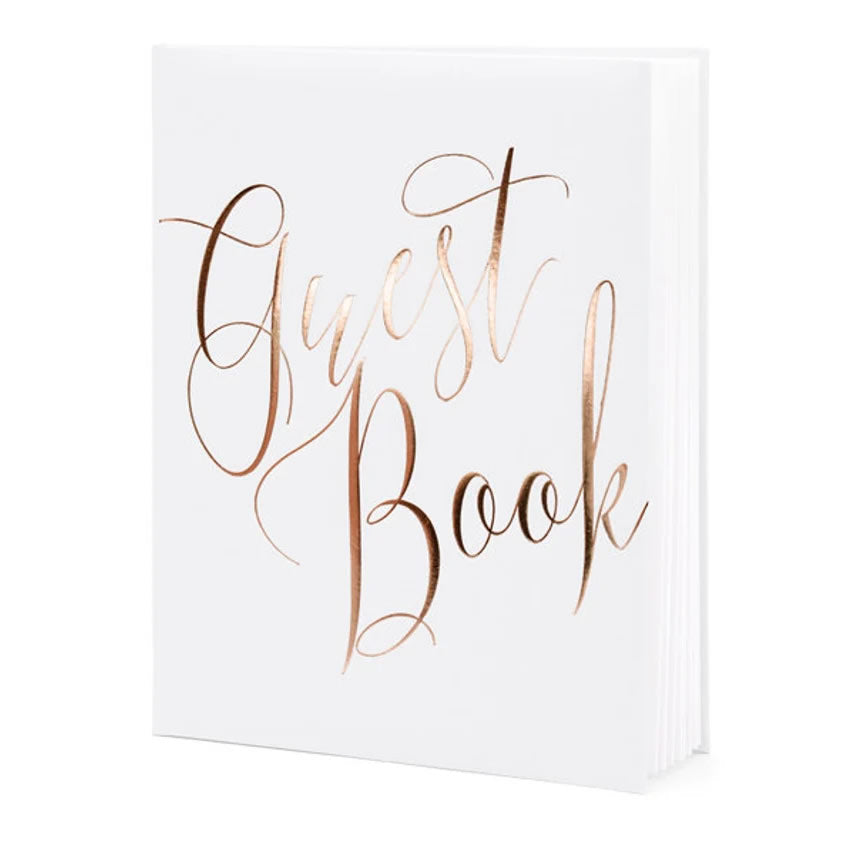 White Wedding Guest Book