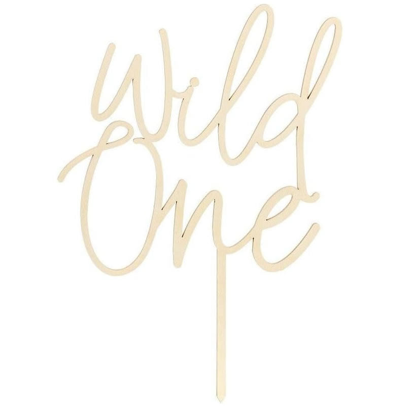 Wild One Wooden Cake Topper