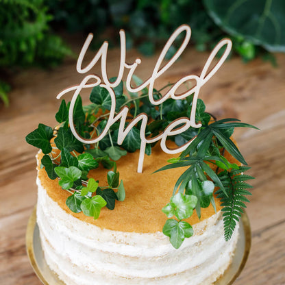 Wild One Wooden Cake Topper