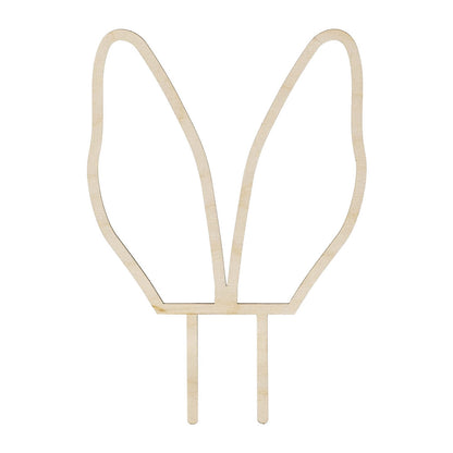 Bunny Ears Wooden Cake Topper