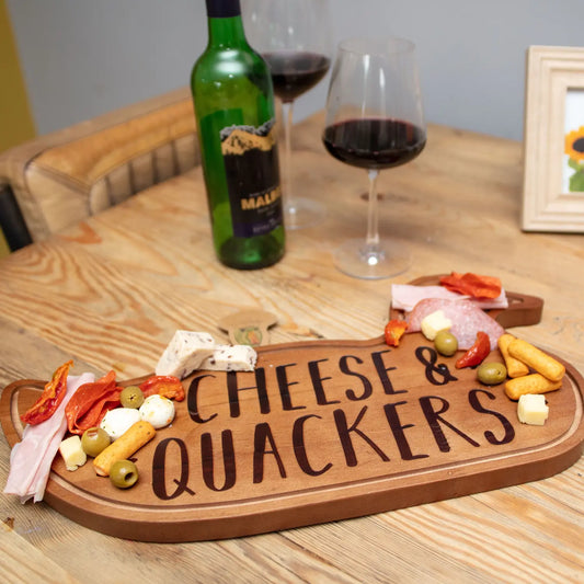 Wooden Cheese and Quackers Charcuterie Board