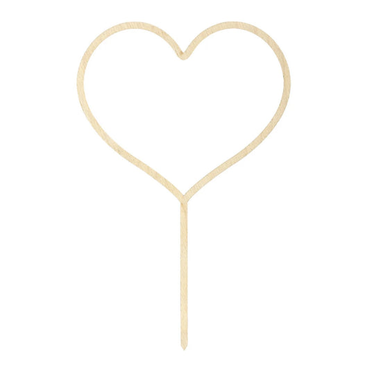 Wooden Heart Cake Topper 23cm