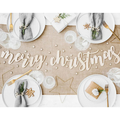 Wooden 'Merry Christmas' Banner