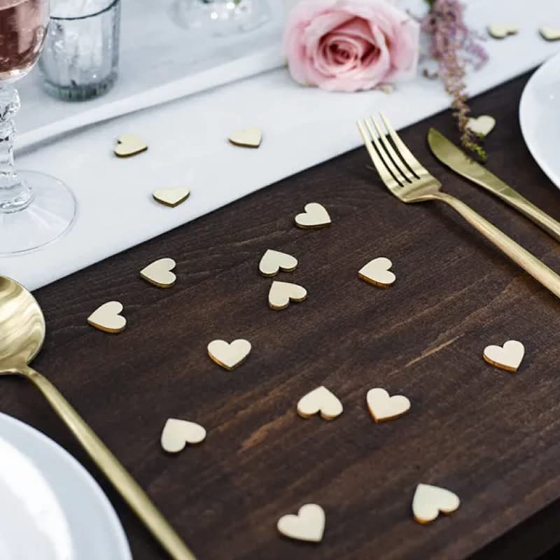 Wooden Hearts Table Confetti