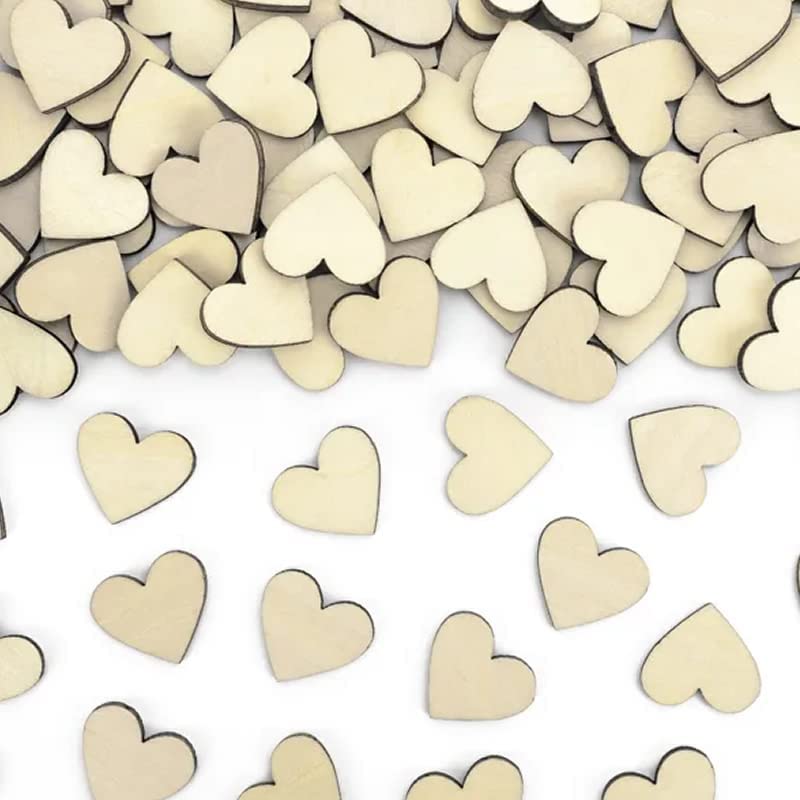 Wooden Hearts Table Confetti