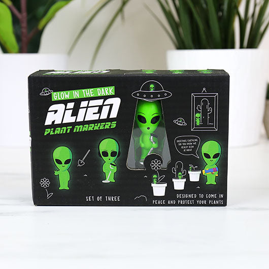 Glow In The Dark Aliens Plant Markers