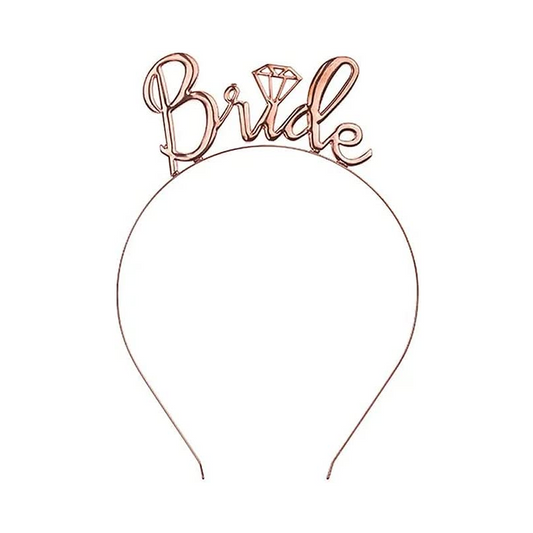 Bride Headband Rose Gold